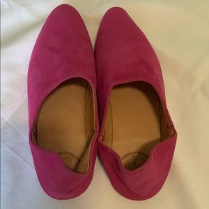 TUNIS VRAI CUIR Purple Pink Shoes Wooden Bottom